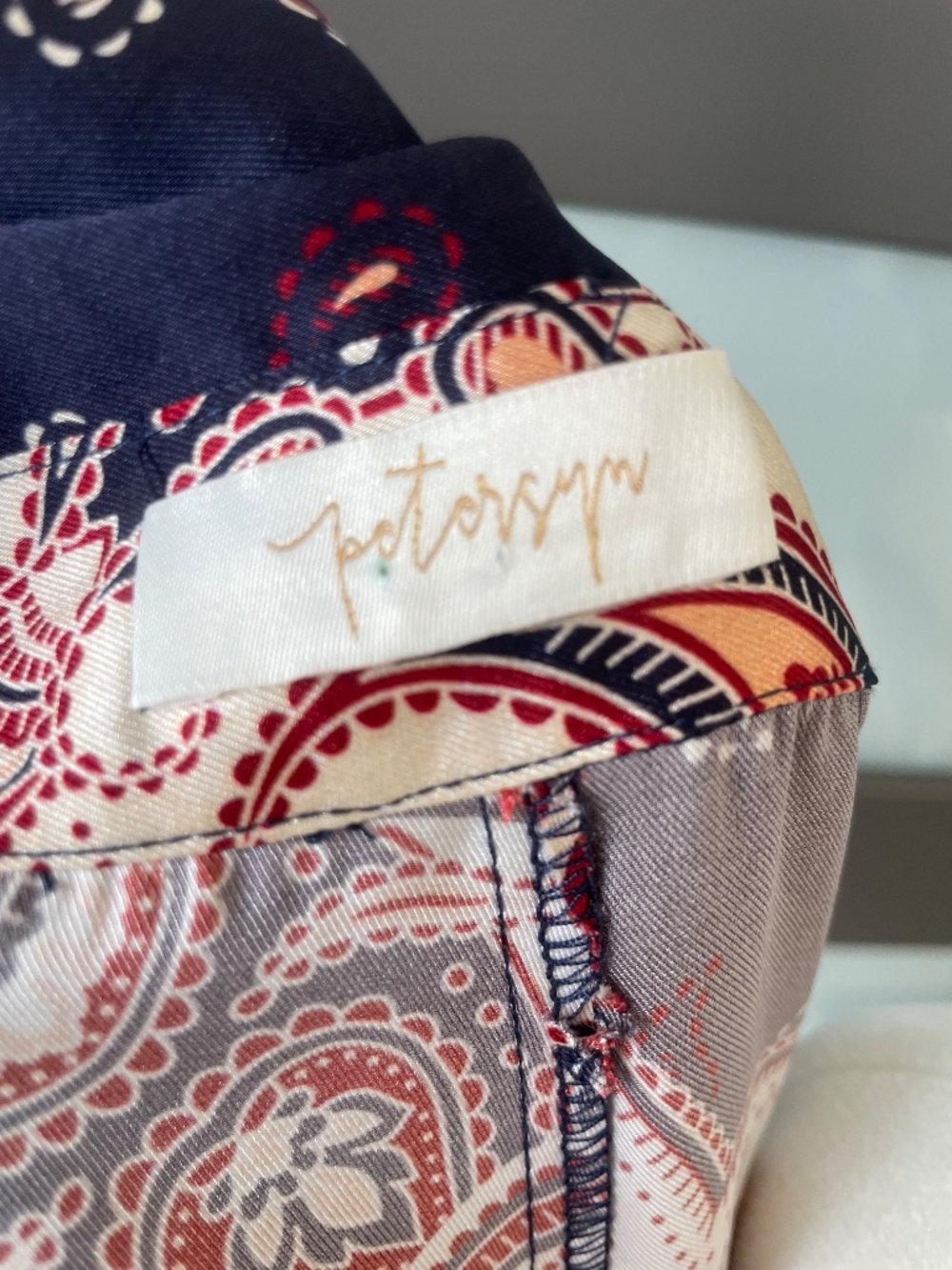Petersyn Agnes Paisley Print Ruched Shirt Dress - Picture 3 of 4